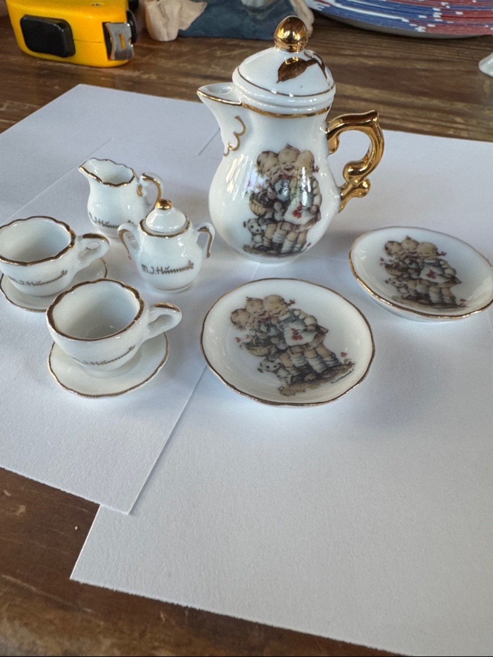 Vintage miniature MJ Hummel Teapot Set “Follow the Leader”